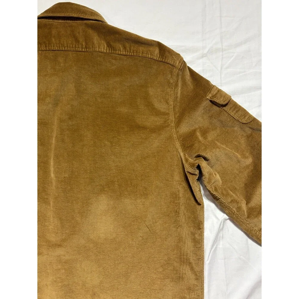 Banana Republic NWT Heritage Corduroy Shirt Men L Brown Utility Safari Jacket